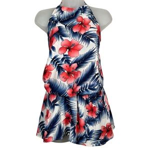 Show Me Your Mumu SMYMM Hibiscus Floral Halter Neck Longline Tank Top Medium M